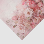 Papier Mousseline Bouquet de fleurs rose et rouge Valentine (Détail)