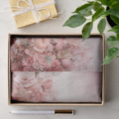 Papier Mousseline Bouquet de fleurs rose et rouge Valentine (Cadeau)