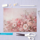 Papier Mousseline Bouquet de fleurs rose et rouge Valentine (Artisanat)