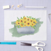 Papier Mousseline Bouquet de lavabo jaune tournesol (Artisanat)