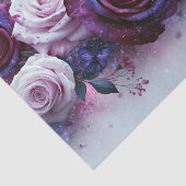 Papier Mousseline Bouquet de papillon rose améthyste découpage (Détail)