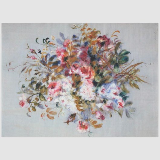 Papier Mousseline Bouquet de Roses, Renoir (Recto)