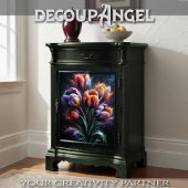 Papier Mousseline Bouquet de tulipes colorées Découpage