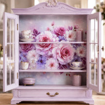 Bouquet decoupage rose fawn rose tendre