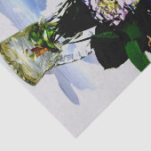 Papier Mousseline Bouquet d'hortensia bleu rose violet élégant (Détail)