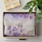 Papier Mousseline Bouquet d'orchidées violettes Aquarelle (Cadeau)