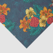 Papier Mousseline Bouquet et colibris tropicaux (Détail)