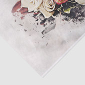 Papier Mousseline bouquet fleurs papier tissu (Détail)