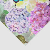 Papier Mousseline Bouquet Floral Bleu Papillon Découpage (Détail)