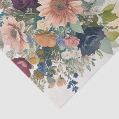 Papier Mousseline Bouquet floral Collage Découpage papier tissu (Détail)