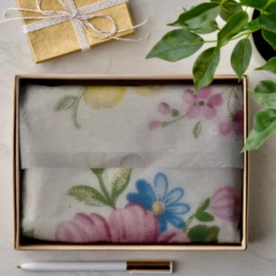 Papier Mousseline Bouquet floral de tasse à thé