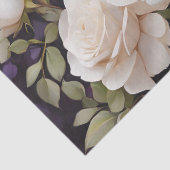 Papier Mousseline Bouquet floral romantique blanc violet Rose (Détail)