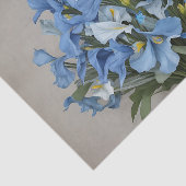 Papier Mousseline Bouquet Iris bleu rustique (Détail)