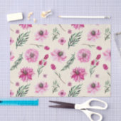 Papier Mousseline Bouquet rose (Artisanat)