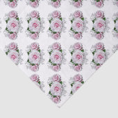 Papier Mousseline Bouquet rose (Détail)