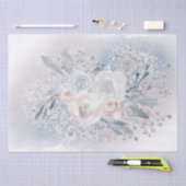 Papier Mousseline bouquet rose aquarelle (Artisanat)