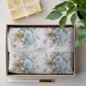 Papier Mousseline Bouquet Rose bleu Clipart Ephémère Découpage (Cadeau)