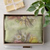 Papier Mousseline Bouquet rose et Fleur sauvage  (Cadeau)