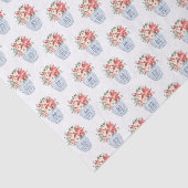 Papier Mousseline Bouquet Rouge et Blanc (Détail)