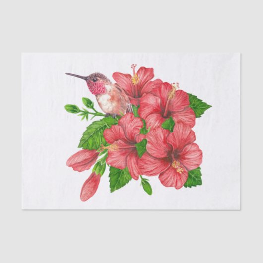 Papier Mousseline Bouquet tropical (Recto)