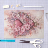 Papier Mousseline Bouquet Valentine Pink and Red Hearts (Artisanat)