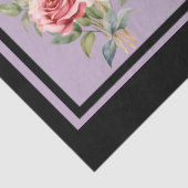 Papier Mousseline Bouquets de rose rose carrelage (Détail)