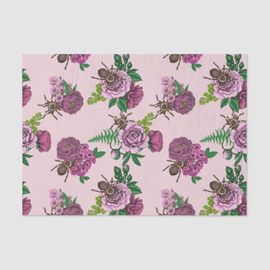 Papier Mousseline Bouquets et tarantula (Recto)