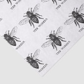 Papier Mousseline Bourdon noir ouvrier abeille miel (Détail)