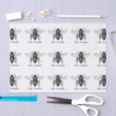 Papier Mousseline Bourdon noir ouvrier abeille miel (Artisanat)