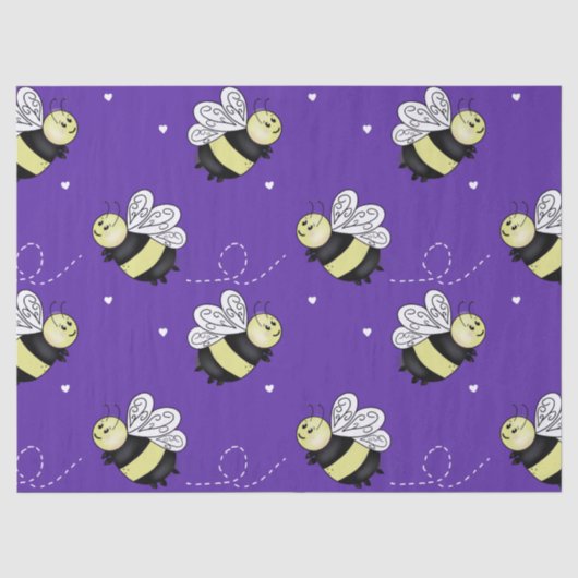 Papier Mousseline Bourdon Violet (Recto)