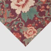 Papier Mousseline Bourgogne Chinoiserie Grandmillenium Toile Floral (Détail)