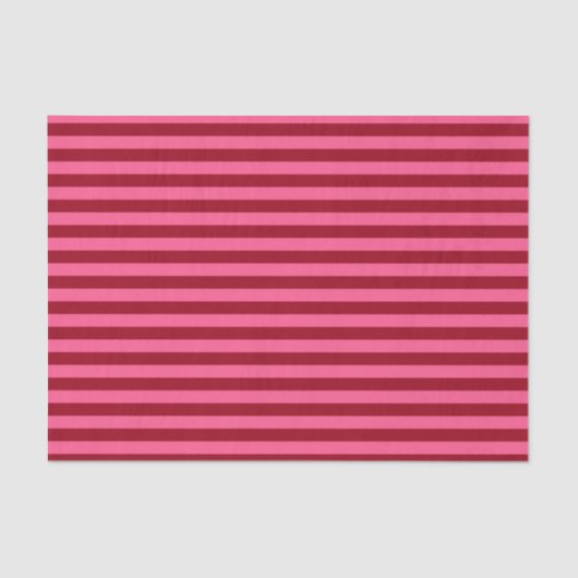 Papier Mousseline Bourgogne et rayures roses chaudes (Recto)