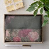 Papier Mousseline Bourgogne, gothique victorien, Flores Moody (Cadeau)