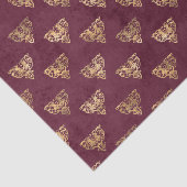 Papier Mousseline Bourgogne mythique et or (Détail)