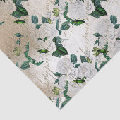 Papier Mousseline Bousier vintage et fleurs (Détail)