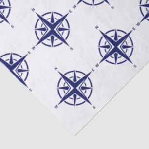 Papier Mousseline Boussole nautique 5 couleurs à faire soi-même - Bl