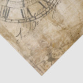 Papier Mousseline Boussole Vintage Horloge Antique (Détail)