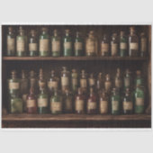 Papier Mousseline Bouteilles d'apothicaire d'Halloween sorcier (Recto)