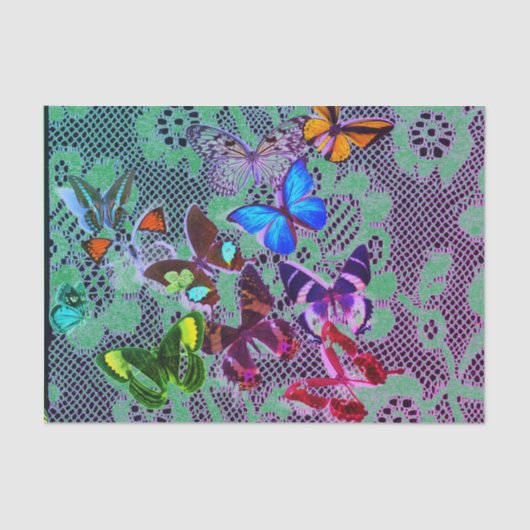 PAPIER MOUSSELINE BOUTEILLES DE PAPIER EN TISSU ET LACE ANTIQUE (Recto)