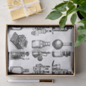 Papier Mousseline Bouteilles vintages (Cadeau)