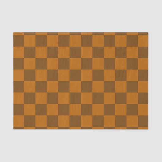 Papier Mousseline Bouton À damiers Brown (Recto)