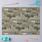 Papier Mousseline Bovins de ferme rustiques Bovins de ferme Ferme Mo (Artisanat)