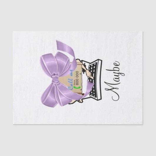 Papier Mousseline Bow de machine à écrire en papier tissu (Recto)