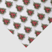 Papier Mousseline Bow et pin de Noël sur une porte d'étable (Détail)