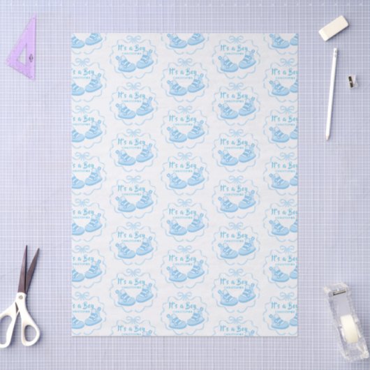 Papier Mousseline Bow Ribbon C'est un garçon (Artisanat)