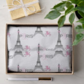 Papier Mousseline Bow rose Tour Eiffel Paris France Poodle Chic (Cadeau)