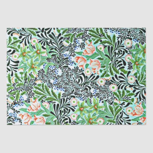 Papier Mousseline Bower, William Morris motif, (Recto)