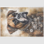 Papier Mousseline Boxe à vapeur Chien 1 papier découpage (Recto)