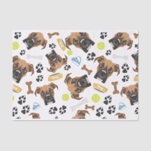 Papier Mousseline Boxeur de sourire de chien