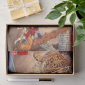 Papier Mousseline Boy Fights Tiger, Kuniyoshi, Ukiyoe (Cadeau)